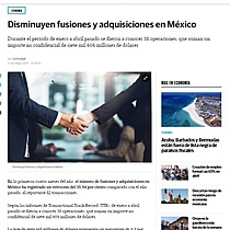 Disminuyen fusiones y adquisiciones en Mxico